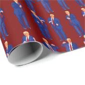 Papier Cadeau Trump Danse | Joyeux cadeau Trump Dancing (Coin rond)