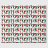 Papier Cadeau Trump danse | Trump Santa Hat Danse Noël (Plat)