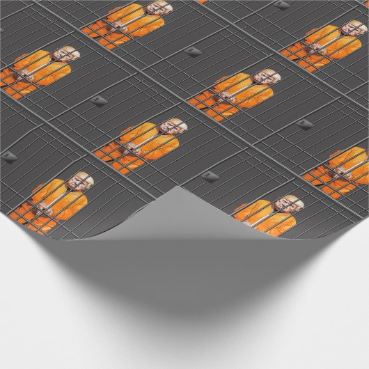 Papier Cadeau Trump en prison 30 pouces x 6 pieds Papier d'envel (Coin)