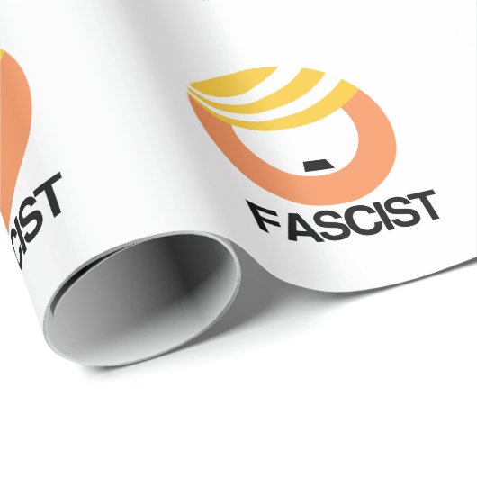 Papier Cadeau Trump est un fasciste (Coin rond)