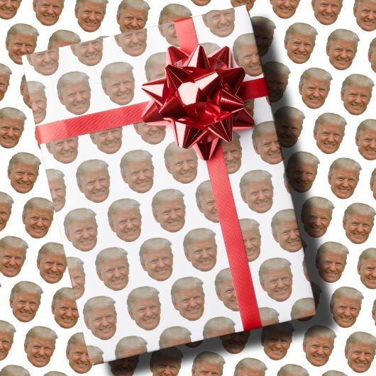 Papier Cadeau Trump face drôle