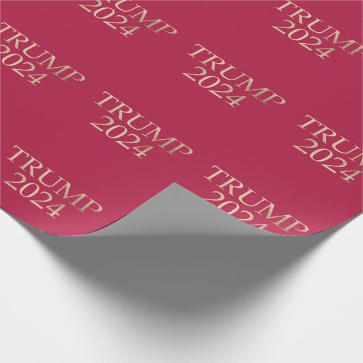Papier Cadeau Trump Gold 2024 sur Red (Coin)