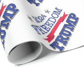 PAPIER CADEAU TRUMP LIBERTÉ 2024 (Coin rond)
