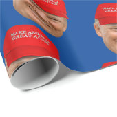 Papier Cadeau TRUMP MAGA Noël (Coin rond)