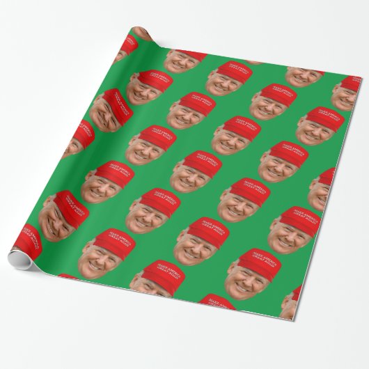 Papier Cadeau TRUMP MAGA Noël (Déroulé)
