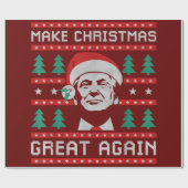 Papier Cadeau Trump Make Christmas Great Again (Plat)