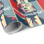 Papier Cadeau Trump n'est pas mon papier d'emballage prez (Coin rond)