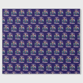 Papier Cadeau Trump Noël Bleu (Plat)