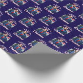 Papier Cadeau Trump Noël Bleu (Coin)
