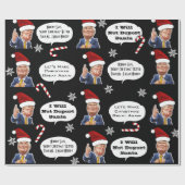 Papier Cadeau Trump Noël drôle (Plat)