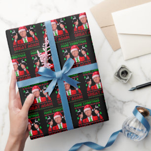Papier Cadeau Trump Père Noël Cadeau, Rendre Noël super