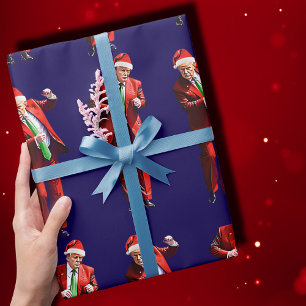 Papier Cadeau Trump Père Noël Trump Danse Cadeau de Noël