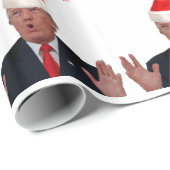Papier Cadeau Trump, rêve d'un Noël blanc (Coin rond)