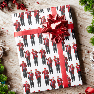 Papier Cadeau Trump Santa Hat Danse Noël Trump danse
