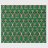 Papier Cadeau Trump Santa Hat Joyeux Noël Moche Sweat Vert (Plat)
