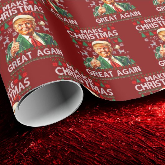 Papier Cadeau Trump Santa Hat | Make Christmas Great Again