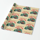 Papier Cadeau Trump Train Arrivée à Noël en ville MAGA (Déroulé)