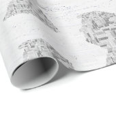 Papier Cadeau TRUMP Word Cloud (Coin rond)