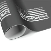 Papier Cadeau Trumponomics Amérique élection drapeau Trump Répub (Coin rond)