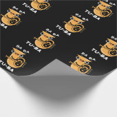 Papier Cadeau Tu-ba Funny Tuba Puns Dark BG (Coin)