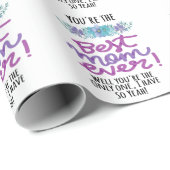 Papier Cadeau Tu es la meilleure maman de tous les temps Tu es l (Coin rond)