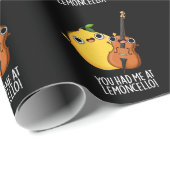 Papier Cadeau Tu M'As Eu Au Citron-violoncelle Drôle Boisson Pun (Coin rond)