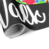 Papier Cadeau Tu ne marcheras jamais seul père fille autisme (Coin rond)