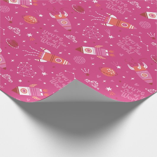 Papier Cadeau Tu n'es plus dans les fusées de Valentine (Coin)