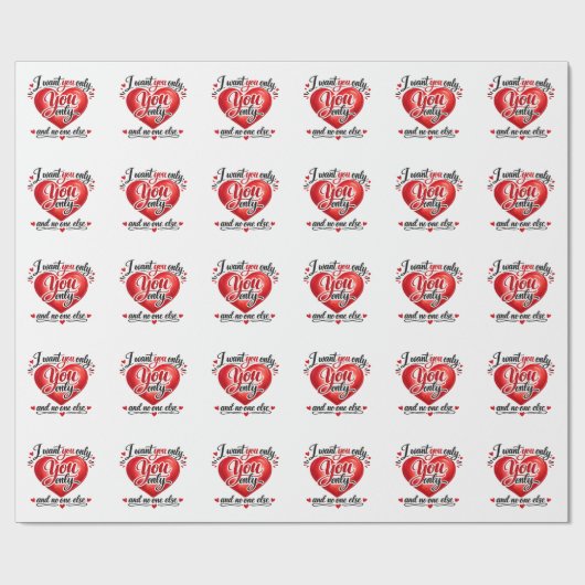 Papier Cadeau Tu Seulement ❤️ (Plat)