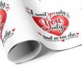 Papier Cadeau Tu Seulement ❤️ (Coin rond)