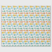 Papier Cadeau Tubes Peinture d'art mignonne sur blanc (Plat)