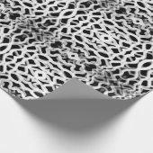 Papier Cadeau Tubulage Blanc Sur Noir (Coin)