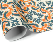 Papier Cadeau Tuile bleue portugaise (Coin rond)