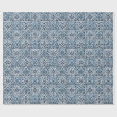 Papier Cadeau Tuile bleue portugaise (Plat)