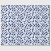 Papier Cadeau Tuile bleue portugaise (Plat)