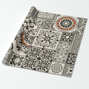 Papier Cadeau Tuile en patchwork sans couture avec Islam, arabe,