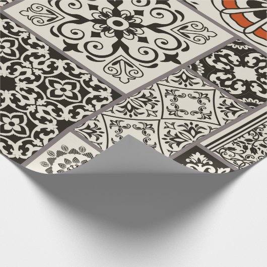 Papier Cadeau Tuile en patchwork sans couture avec Islam, arabe, (Coin)