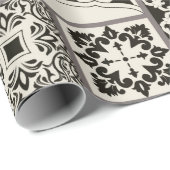 Papier Cadeau Tuile en patchwork sans couture avec Islam, arabe, (Coin rond)