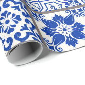 Papier Cadeau Tuile en patchwork sans couture avec motifs victor (Coin rond)