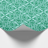 Papier Cadeau Tuile marocaine - turquoise et aqua (Coin)