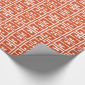 Papier Cadeau Tuile orange et blanche (Coin)