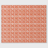 Papier Cadeau Tuile orange et blanche (Plat)