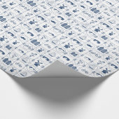 Papier Cadeau Tuiles bleues néerlandaises (Coin)