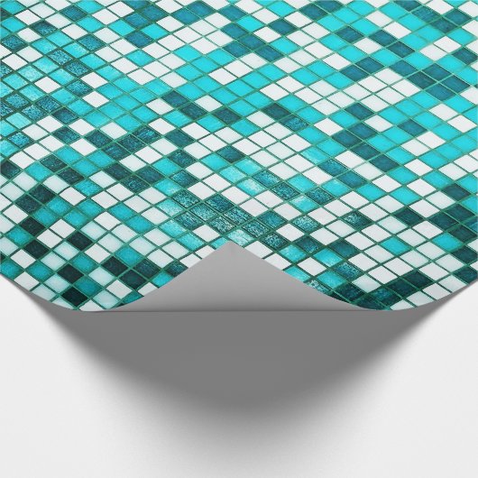 Papier Cadeau Tuiles de piscine (Coin)