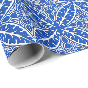 Papier Cadeau Tuiles marocaines - bleu et blanc de cobalt