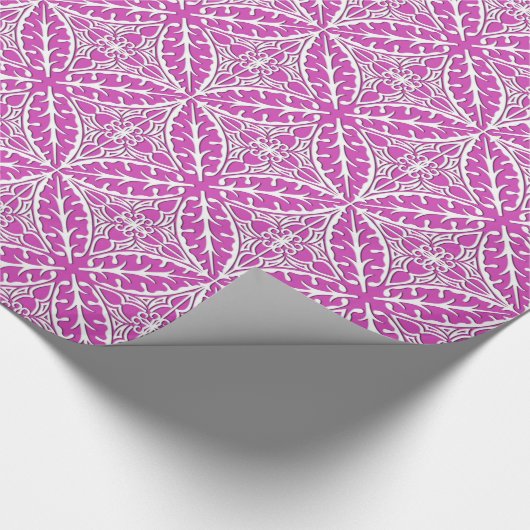 Papier Cadeau Tuiles marocaines - orchidée et blanc (Coin)