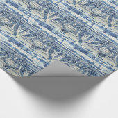 Papier Cadeau Tuiles murales portugaises bleues et blanches avec (Coin)