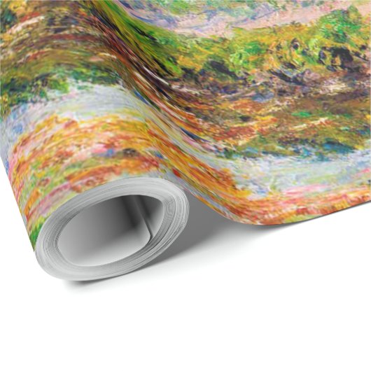 Papier Cadeau Tulip Fields dans les Pays-Bas, Monet (Coin rond)