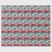 Papier Cadeau Tulipe Abstraite Aux Nuages Fumés (Plat)