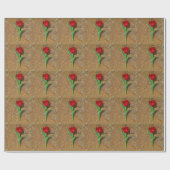 Papier Cadeau Tulipe jaune et rouge (Plat)